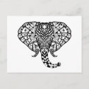 Search for elephant pattern postcards Mandala