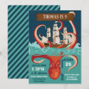 Search for sea animals birthday invitations Pirate