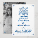 Search for blue floral save the dates Modern