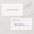 Search for web developer business cards Professional