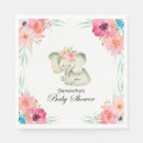 Search for girl elephant baby shower napkins It's a girl