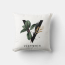 Recherche de lettre v coussins Aquarelle