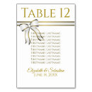 Search for bow wedding table cards Gold
