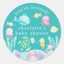 Search for nautical invitation stickers Under the sea