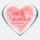 Search for heart shape thank you stickers Pink