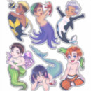 Search for mermaid and sea creatures stickers Ocean