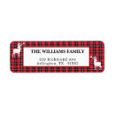 Search for red and black buffalo check return address labels Farmhouse