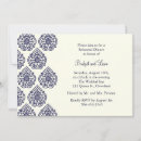 Search for damask rehearsal dinner invitations Blue