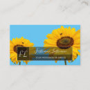 Recherche de tournesols jaunes cartes visite Customer