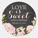 Search for vintage chalkboard wedding stickers Love is sweet
