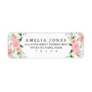 Search for pink and peach return address labels Watercolor