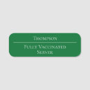 Search for green name tags Employee