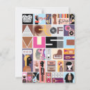 Recherche de conception de musique cartes postales Illustration