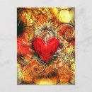 Search for burning heart postcards Fire