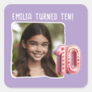 Search for 10th birthday stickers 10 years old