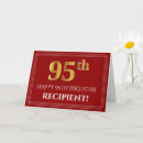 Recherche de 95 ans anniversaire cartes Élégant
