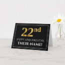 Recherche de 22ème anniversaire cartes Vingt deuxième