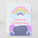 Search for unicorn editable birthday invitations Girl