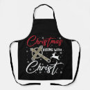 Search for funny christian aprons Santa