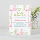 Search for pink and green bridal shower invitations Bride