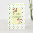 Search for tropical birthday cards Monkey
