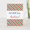 Search for red and white christmas cards Striped