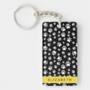 Search for dog paw keychains Pattern of paws