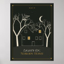 Search for vintage halloween art Haunted house