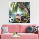 Search for willow tree canvas prints Pond