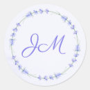 Search for rustic monogram wedding stickers Purple