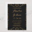 Search for black and gold engagement party invitations Classic