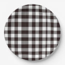 Search for brown gingham paper plates Brown and white