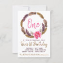 Search for floral wreath birthday invitations Gold