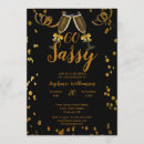 Search for champagne glass birthday invitations Gold
