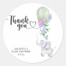 Search for elephant thank you stickers Watercolor