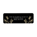 Search for gold flourish return address labels Modern
