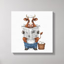 Search for funny animal canvas prints Cow