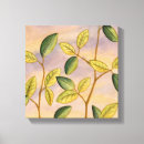 Recherche de feuille vert impressions sur toile Brun