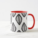 Search for leaf pattern mugs Black and white