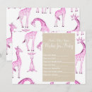 Search for pink giraffe baby shower invitations Jungle