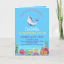 Search for cute narwhal invitations Whale