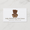 Search for bear business cards Childcare