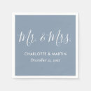 Recherche de dusty blue wedding napkins Bleu