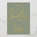 Recherche de vert olive or invitations Pour elle