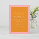 Search for pink orange bridal shower invitations Simple