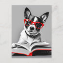 Search for reading glasses postcards Dog
