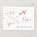 Search for travel postcards save the dates Airplane