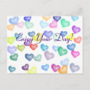 Search for heart postcards Bright