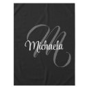 Search for monogrammed tablecloths Black
