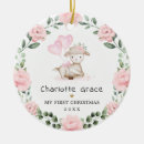 Search for pink heart ornaments Baby girl